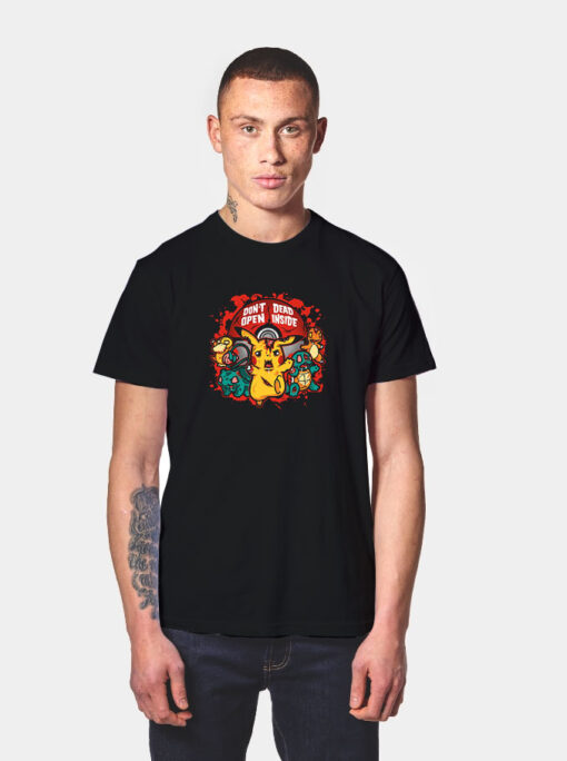 Don't Open Dead Inside Pikachu Zombie Pokemon T Shirt