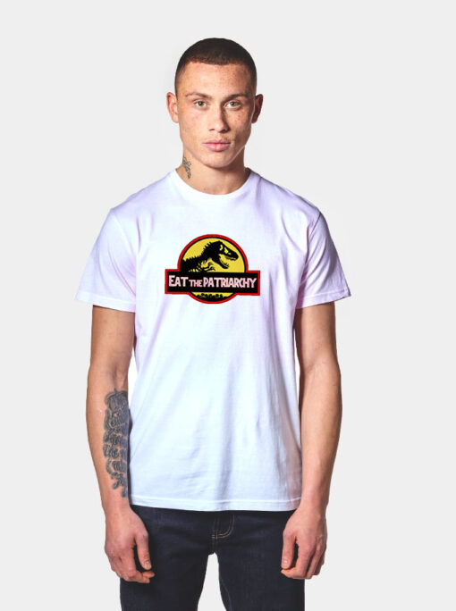 Eat The Patriarchy Feminist Dinosaur Movie Vintage T Shirt