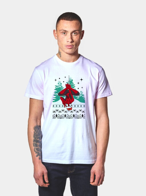 Funny Spiderman Christmas T Shirt