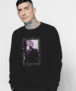 Halloween Michael Repeat Gradient Text Sweatshirt