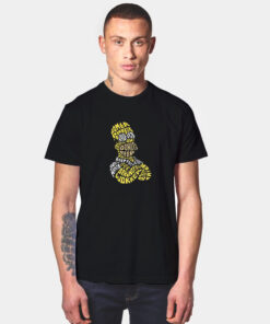 Homer Simpson Word Art Calligram T Shirt