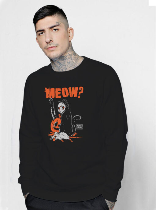 Killer Cat Meow Halloween Sweatshirt