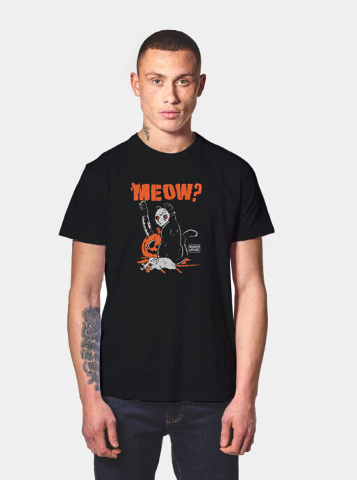 Killer Cat Meow Halloween T Shirt