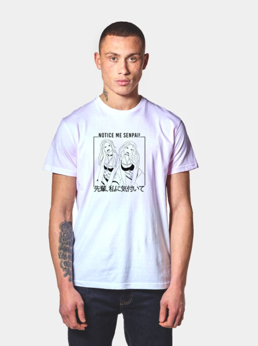 Lewd Anime Shibari Notice Me Senpai Ahegao Waifu T Shirt