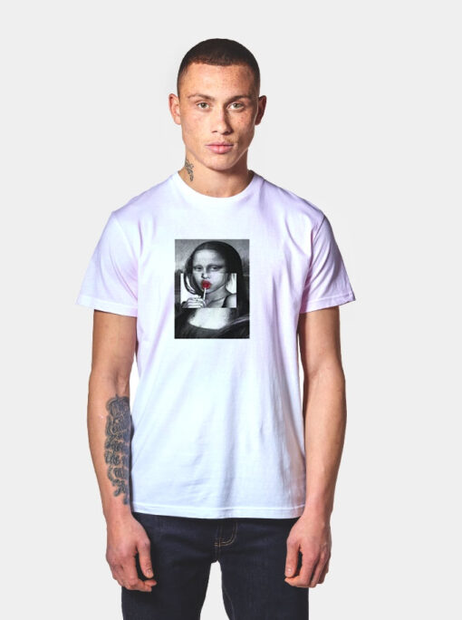 Lollipop Fun Kuso Mona Lisa Graphic T Shirt