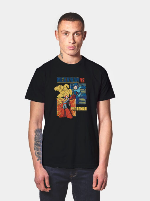 Mega Man Vs Protoman Capcom Video Game T Shirt