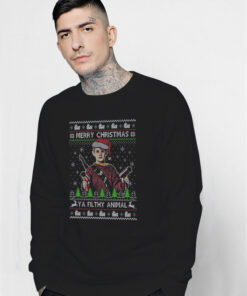 Merry Christmas Ya Filthy Animal Funny Sweatshirt