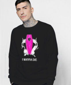 Nessa Barrett Mesh I Wanna Die Sweatshirt