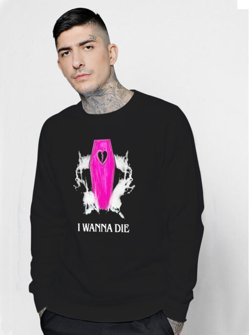 Nessa Barrett Mesh I Wanna Die Sweatshirt