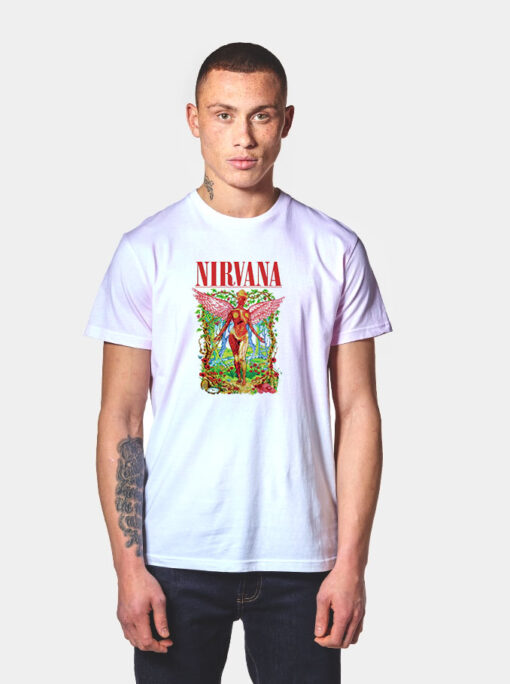 Nirvana Forest In Utero Single Sided World Tour T Shirt