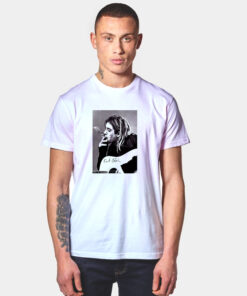 Nirvana Kurt Cobain Smoking Photo T Shirt