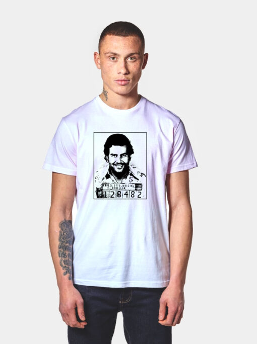 Pablo Escobar Mugshot Art Love Logo T Shirt