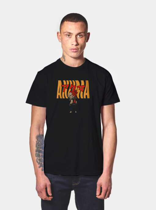 Street Fighter Street Akuma Warped Text T Shirt