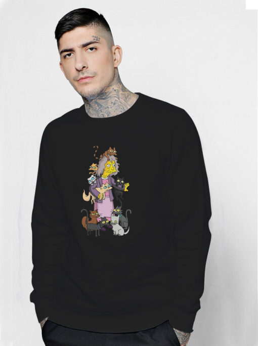 The Simpsons Crazy Cat Lady Sweatshirt