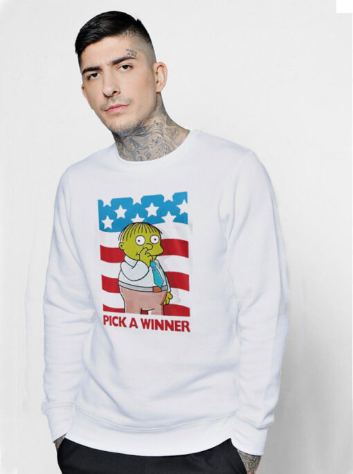 The Simpsons Wiggum Pick A Winner Sweatshirt