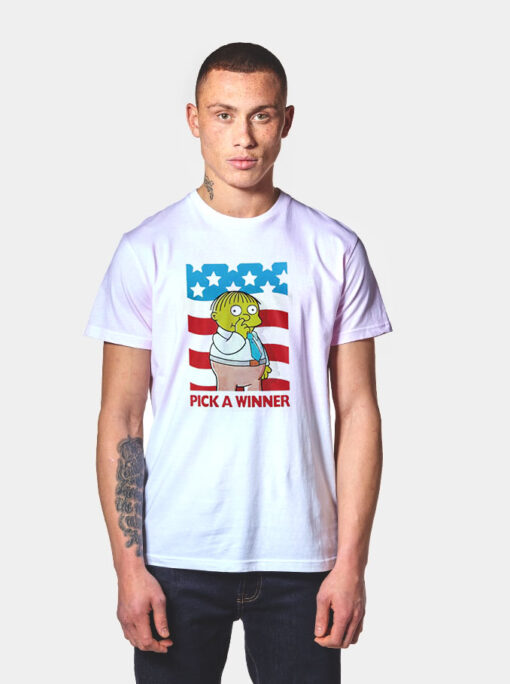 The Simpsons Wiggum Pick A Winner T Shirt