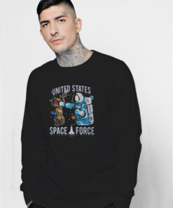 United States Space Force Astronaut Punching Alien Sweatshirt