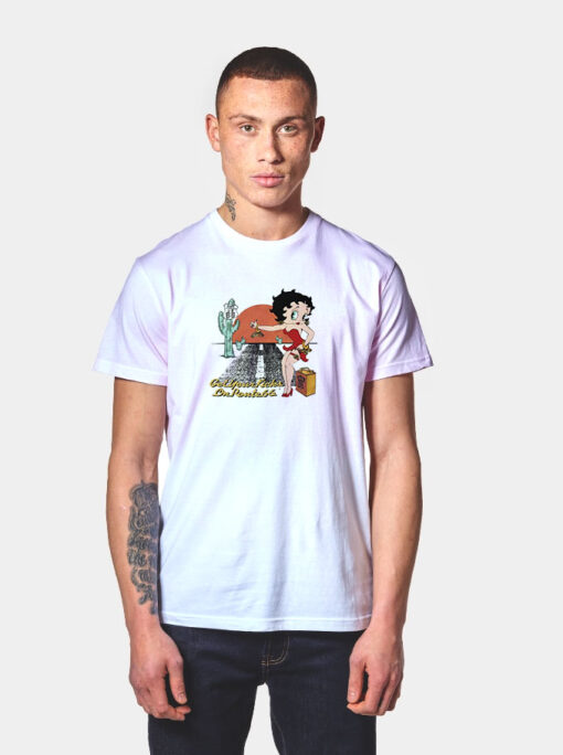 Vintage 1994 Betty Boop Cartoon Get Your Kicks On Route 66 T Shirt