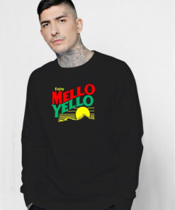 Vintage 80's Retro Enjoy Mellow Yellow Drink Sweatshirt