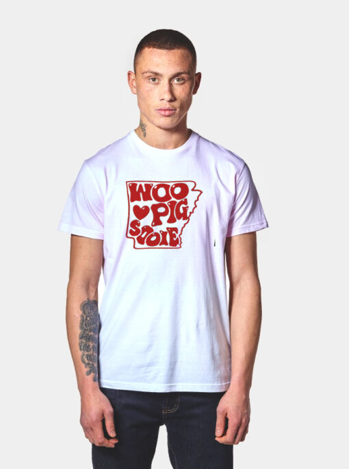 Woo Pig Sooie State Heart T Shirt