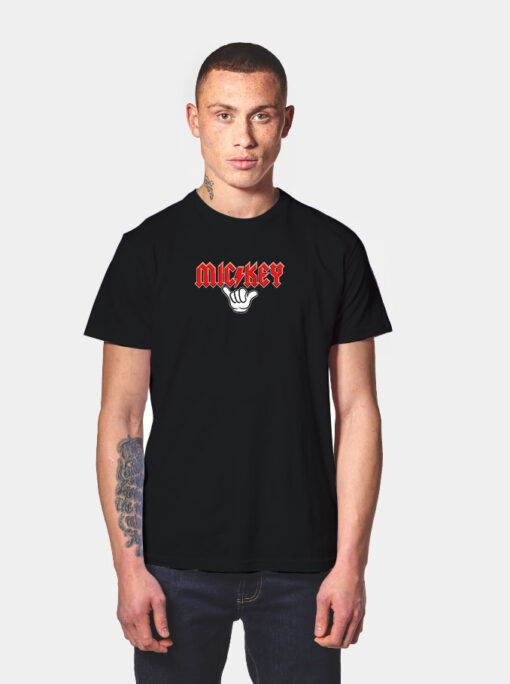 Mickey Mouse ACDC Style T Shirt