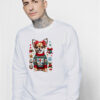 A Tiny Chihuahua’s Merry Woofmas Greetings In Christmas Sweatshirt