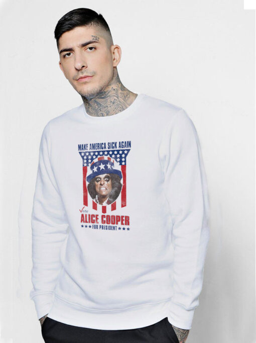 Alice Cooper For President 2024 Make America Sweatshirt