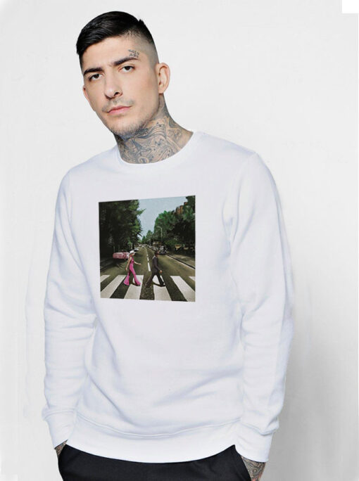 Barbenheimer Barbie Oppenheimer Abbey Road Meme Sweatshirt