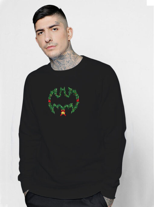 Batman Christmas Wreath Logo Sweatshirt