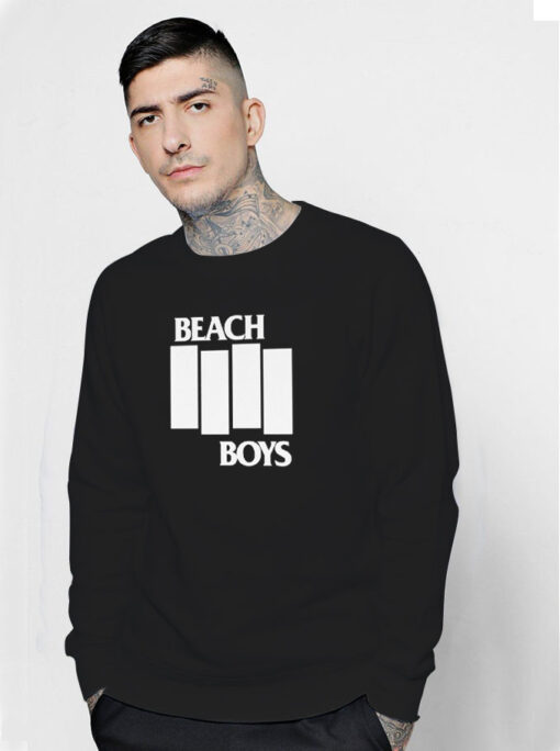 Beach Boys Black Flag Logo Parody Sweatshirt