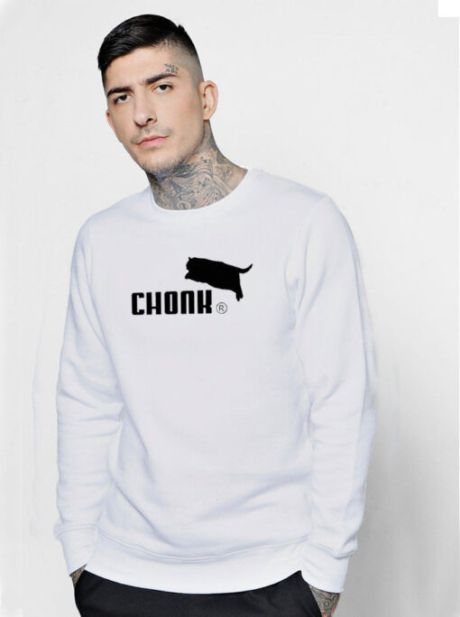 Chonk Cat Logo Parody Sweatshirt