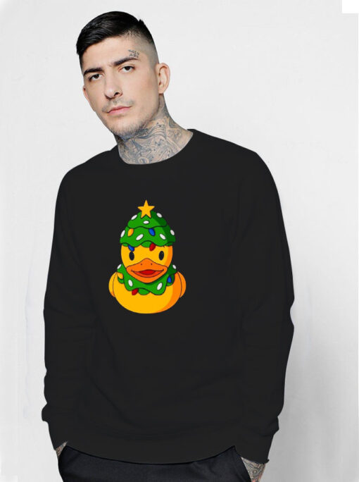 Duck Draw Happy Merry Christmas Sweatshirt