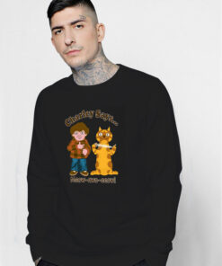 Funny Cartoon Charley Says Meow Retro TV Safety Sweatshirt