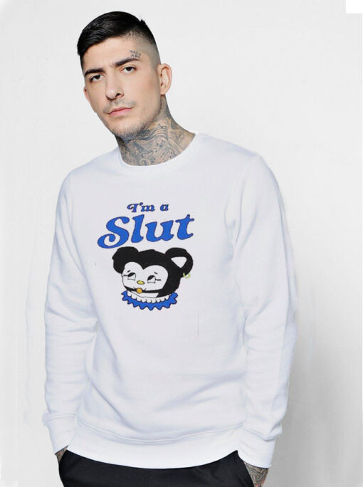 Funny Cartoon I'm a Slut Sweatshirt