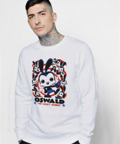 Funny Oswald the Lucky Rabbit Graphic Sweatshirt