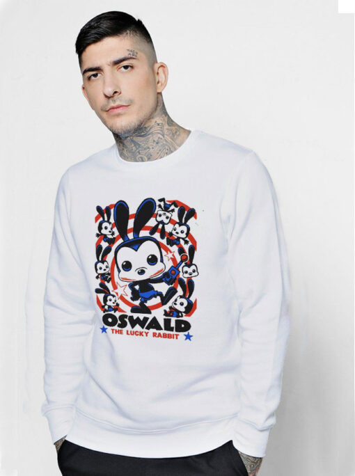 Funny Oswald the Lucky Rabbit Graphic Sweatshirt