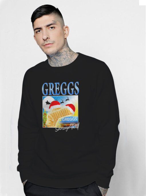 Greggs Sausage Roll Christmas 2022 Sweatshirt