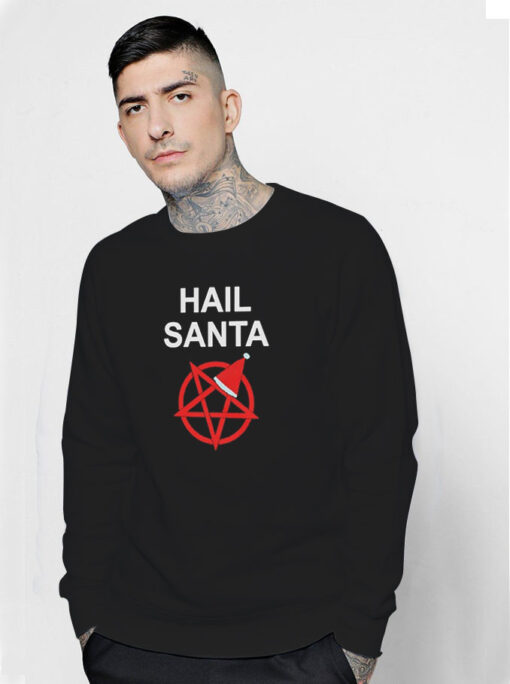 Hail Santa Pentagram Meme Sweatshirt