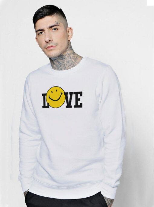 Harry Styles Love Smiley Ringer Sweatshirt