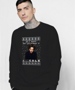 J Cole Rapper Ugly Christmas Sweatshirt