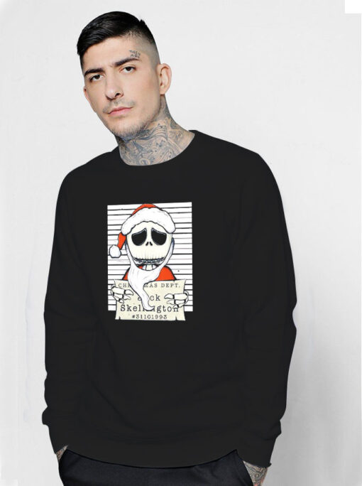 Jack Skellington And Santa Claus Christmas Dept Sweatshirt