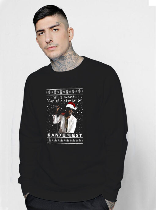 Kanye West Rapper Ugly Christmas Sweatshirt