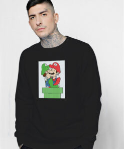 Mario And Luigi Kissing Funny Sweatshirt