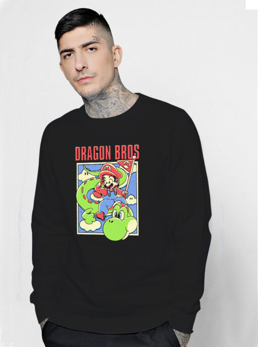 Mario And Yoshi X Dragon Ball Dragon Bros Comic Sweatshirt