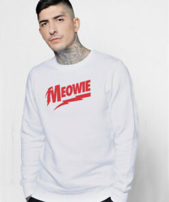 Meowie David Bowie Parody Sweatshirt