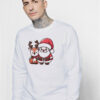 Merry Christmas Santa And Deer Christmas Sweatshirt