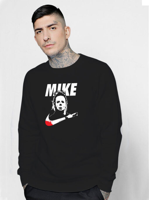 Michael Myers Mike Nike Halloween Parody Sweatshirt