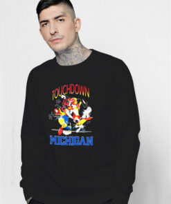 Michigan Wolverine Football Looney Tunes Touch Down Sweatshirt