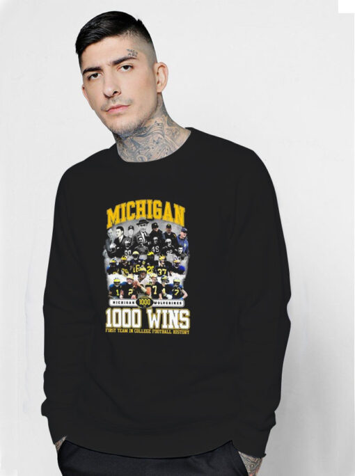 Michigan Wolverines Football 1000 Wins First Team Sweatshirt