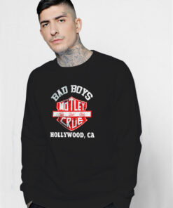 Motley Crue 1987 Bad Boys Harley Inspired Logo Sweatshirt